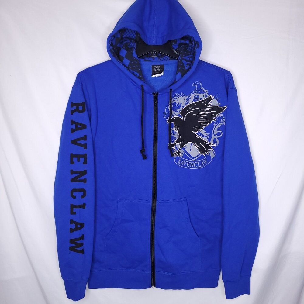 Ravenclaw Hoodie Mens Medium Blue Fleece Wizarding World